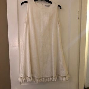 White tassel dress size L